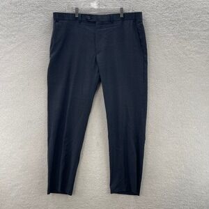 Lauren Ralph Lauren Dress Pants Mens 38x30 Blue Wool Flat Front Preppy Office